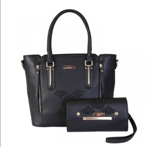 2pc set black handbag